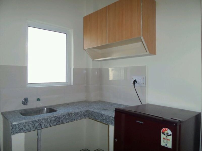 Description :
Contains:- 1 Bed Room + Kitchen
The building is Wi-Fi enabled so unlimited Internet access available • RO Purified drinking Water & Hygienic food from in-house kitchen served two times inside the room. Facilities: • Fully Furnished rooms • 24 hours water facility • Geyser • Furniture including bed Mattress, wardrobs • Study table chair • LCD TV • Fridge • AC (Air Condition) • intercom • Wifi Internet and cable connection• house keeping • Parking space • 24 Hours Security Guard • 100% Secure for girls.