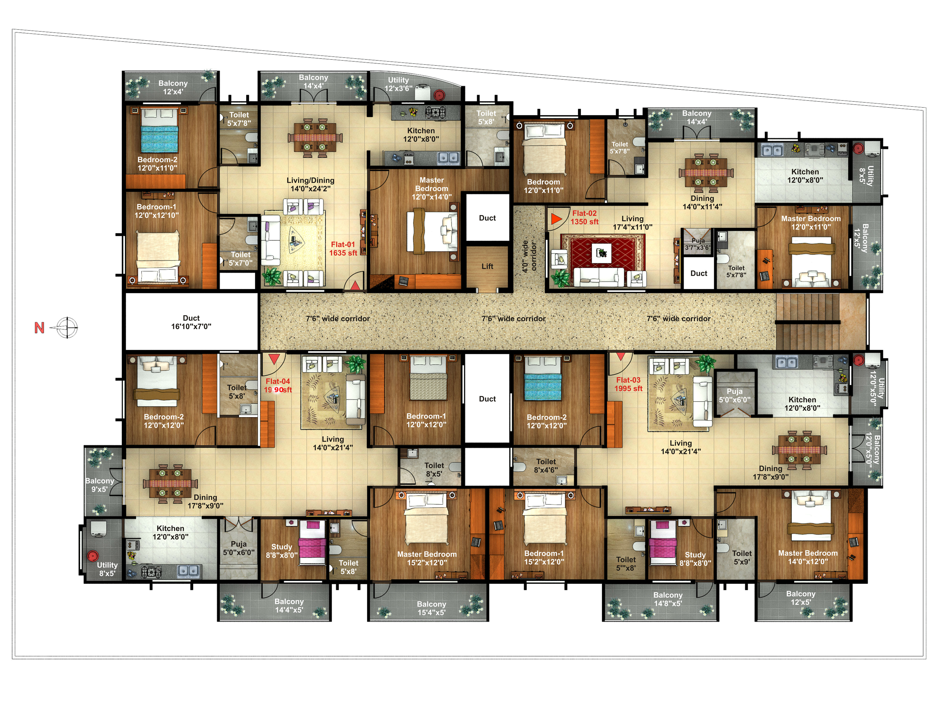 BDA approved with BDA khatha 3 & 4 BHK apartments available in Sri Samruddh Paradise.. 3 bhk starts with 96 lakhs upwards and 4 BHK flats available from 1.16 Cr upwards.