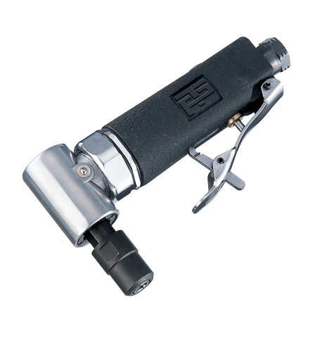 TPT-501A ( Angle Grinder )
Pneumatic Angle Grinder offered is modern and optimum performance based Angle Grinder that runs on pneumatic support and is made available under Model TPT-501A. Having speed of 22000 rpm
Specifications:
Free Speed: 22,000 r.p.m.
Collect Size: 1/4¨(6mm)
Length: 5.75¨(145 mm)
Avg. Air Cons: 9.5 cfm(270 l/min)
Air Inlet: 1/4¨
Hose Size: 3/8¨
Air Pressure: 90 psi (6.3 kg/cm2)
Net Weight: 1.1 lbs(0.5 kg)
Sound Level:72dBA