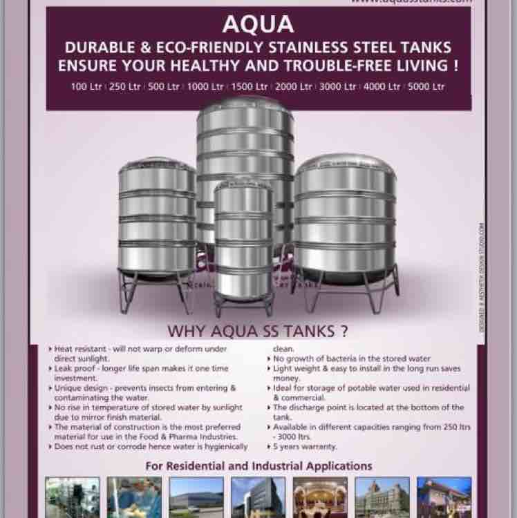 Stainless steel tanks capacities from 50 litres to 5000 Liters in ss 304 & 316 for more details call 9885655133