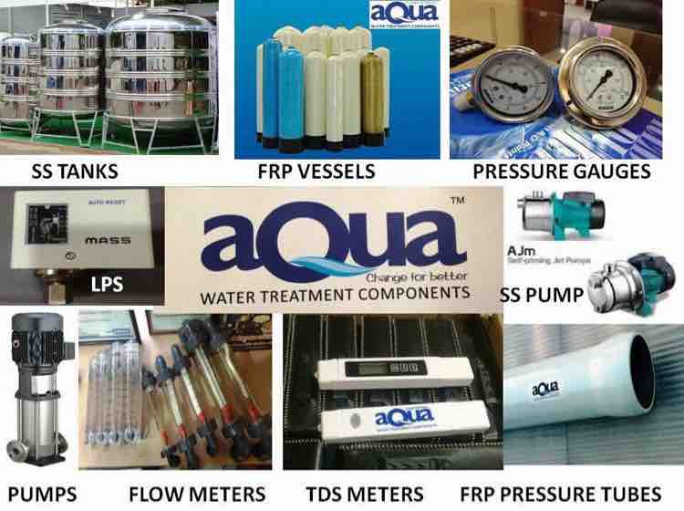 Deals with all types of water treatment components like
Raw water feed pumps
Frp vessels
Multi port vale
Cartridge filters
High pressure pumps
Membrane housings
Membranes
Skids
Flow meters
Pressure gauges
Pressure switches
Stainless steel tanks