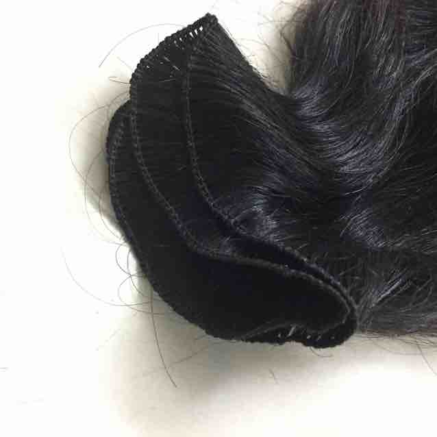 Few strands are taken by fingers and tied to 3 threads manually and knotted to make thinnest weft. This is called