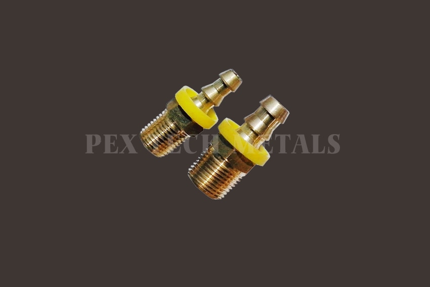Straight connector made in brass forgine material that used for multi layer pipe fitting.
