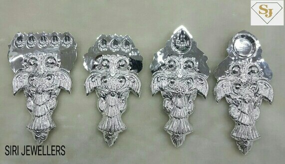 set of 4 aarathi set for pooja purpose with specail nakas
