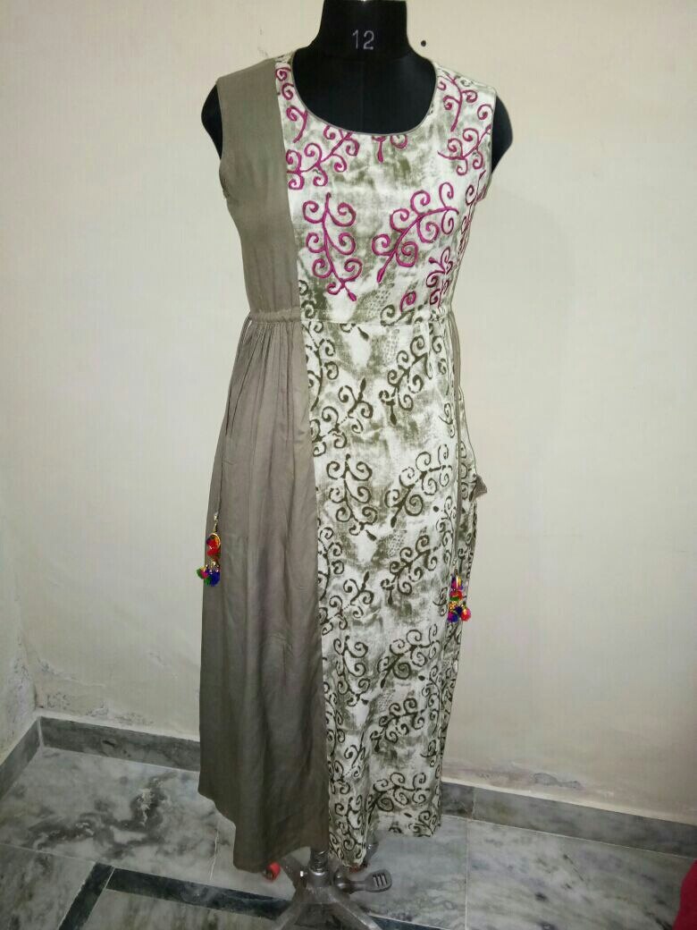 reyon stple with embroidery