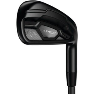 The new Apex Black Irons are precision engineered with Callawayls industry-leading, category-defining 360 Face Cup technology to give you exceptional, consistent ball speed across the face and playability in a forged players iron. And Callaway has added a sleek all black look with a Satin Black PVD finish and premium shaft options, with a vast no upcharge list to customize your set.