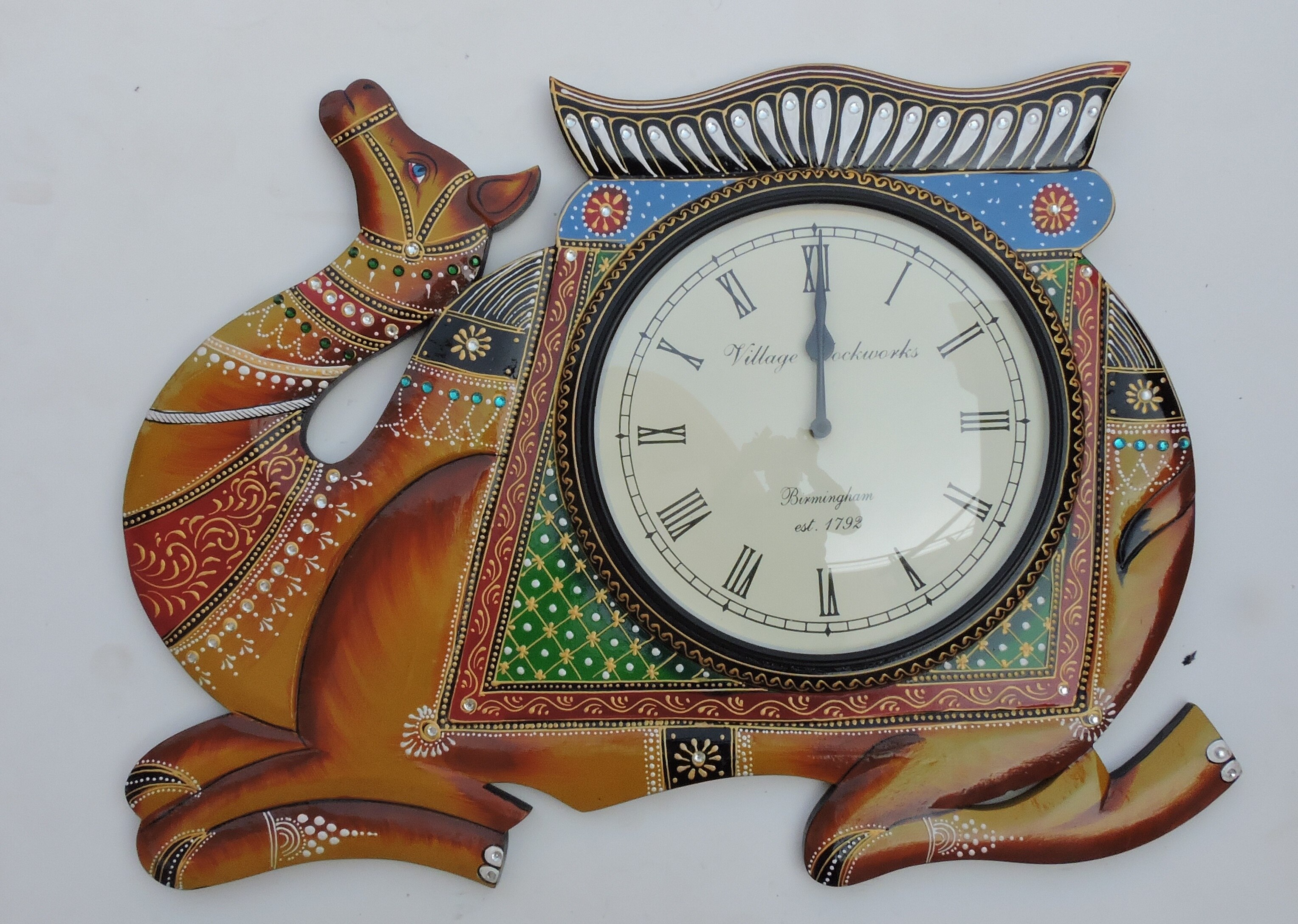 Hand Painted Camel Wooden Wall Clocks are made by the hands of the expert Artisan from Jaipur with Quality Hand Carved and Painted Art work which is use for home and office wall decor as well as use for gift purposes .
PRODUCT SPECIFICATION:
*Material-Wooden
*Size-24*18 inches
*Color-Multicolored
*Dimension-24*18 inches
*Application-use for home and office wall decor as well as use for gift purposes