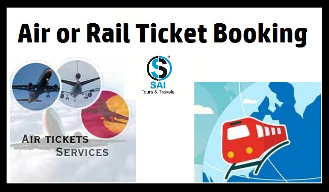 sai tours and Travels provides all kinds of Rail and Air Ticket booking Services. Sai Tours and Travels organises customised Tour Packages for its customers.
For More Details Call - 9822966760