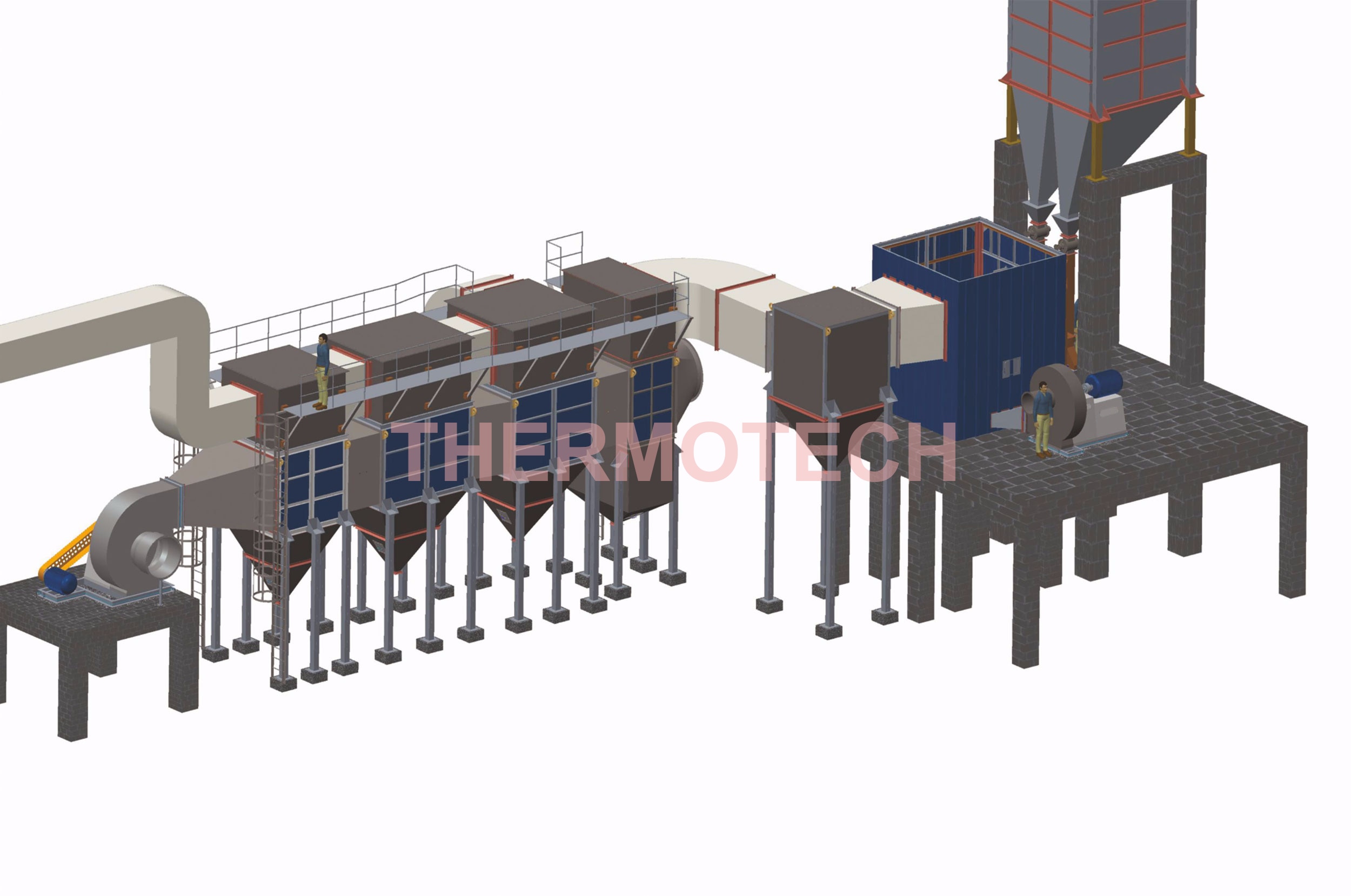 The horizontal three pass indirect fired shell and tube type hot air generator designed for maximum efficiency using a variety of liquid and gaseous fuels. It is designed with fuel flexibility in mind and can fire a range of heavy oils, light oils and gases. It allows low process temperatures without operating pressures. Also you can use this type of HAG without steam boilers and Thermal fluid heater.
PRODUCTS FEATURES:
- High Multi-fuel option – heavy oils, light oils and gases
- Rugged - requires very little maintenance
- User-friendly systems.
- capacity heating system
OPERATING RANGE:
Capacities From 0.1 million kcal/hr to 8 million kcal/hr
Temperature: up to 280 °C
Firing fuels: Heavy oils, light oils and gases
Efficiency: Overall efficiency of 85 % (+/-2%) on NCV