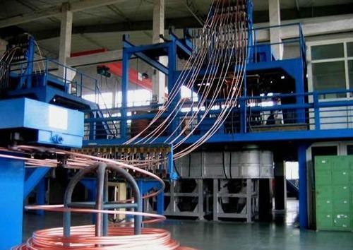 With years of deep industrial experience and knowledge, we are providing an impeccable collection of Upward Continuous Casting Machine. Offered casting machines are fabricated by making use of superior-grade material and with the help of modern machines as per set industrial guidelines & norms. Along with this, we examine each machine on predefined limitations of quality before providing it to patrons. Upward Continuous Casting Machine / Vertical copper casting for copper rod which are used to for production & oxygen-free copper rods & brass rod for the wire and cable industry, with the outstanding properties of high conductivity and good draw ability. It can also be used to produce other copper alloy.