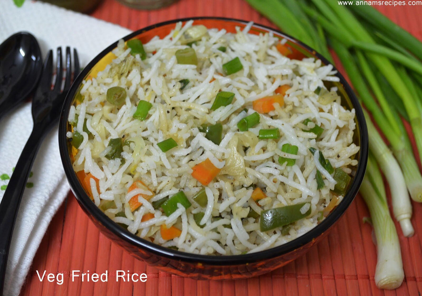 Vegetable Fried Rice plus 1 piece of fried Chicken Leg.