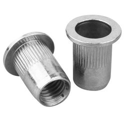 Our range of products include rivet nut, steel rivet nut, stainless steel rivet nut, aluminum rivet nut, hexagonal rivet nut and closed end rivet nuts.
Rivet Nut are used primarily to install threads in sheet or plate metal where a drilled and tapped thread is not an option. We offer open and closed-end cold-forged zinc-plated steel and 302 stainless steel blind rivet nuts in flat head, reduced (low profile) head and semi-hex body styles. Our rivet nuts are available in Industry-standard dimensions and are interchangeable with rivet nuts from other leading suppliers. Blind rivet nuts are ideal for many and varied applications including automotive, electronics and sheet metal enclosures, requiring load bearing threads especially on thin sheet metal. They are best used on areas where tapping threads are not practical or using a nut is not possible or cost effective. It is called ‘blind’ because they can also be installed into areas where only one side of the work piece is accessible.
Features:
Durability
High quality
Good anti-corrosion ability