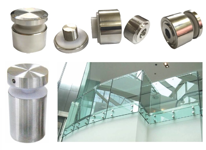 Stainless Steel Glass Stud in various sizes made from the fine quality raw material with Gasket for strong grip.