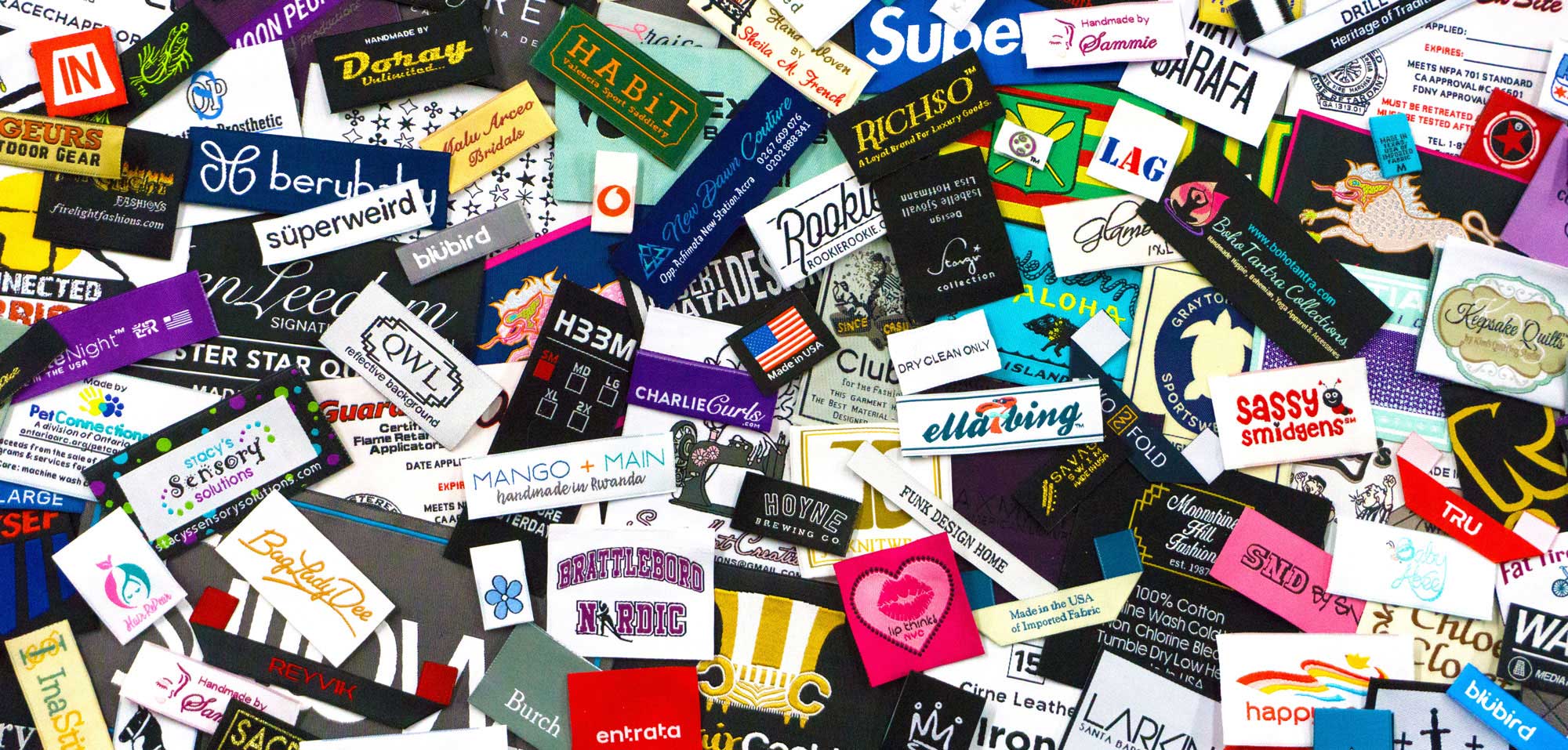 We are Leading Supplier and manufacturer of woven Label in Tirupur and We do bulk Orders and Minimum Quantity of 500 Pcs