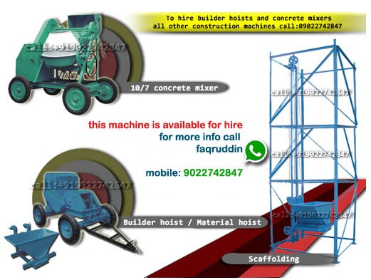 Builder Hoist also known as Tower Hoist is used in slab construction. ms Scaffolding, ensures safety on construction sites.