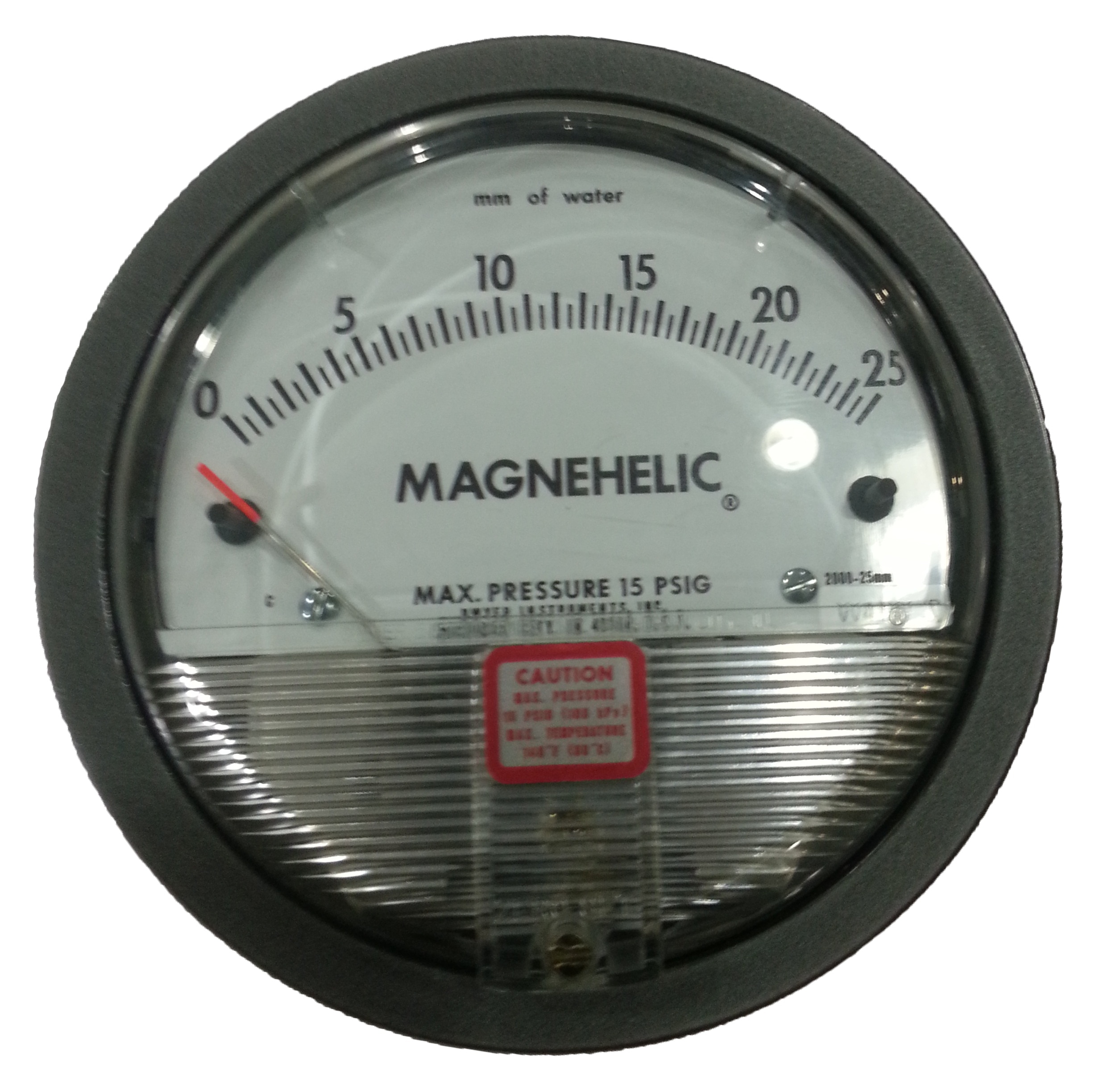 Select the Magnehelic® gage for high accuracy--guaranteed within 2% of full scale--and for the wide choice of 81 models available to suit your needs precisely. Using Dwyer's simple, frictionless Magnehelic® gage movement, it quickly indicates low air or non-corrosive gas pressures--either positive, negative (vacuum) or differential. The design resists shock, vibration and over-pressures. No manometer fluid to evaporate, freeze or cause toxic or leveling problems. It's inexpensive, too.
The Magnehelic® gage is the industry standard to measure fan and blower pressures, filter resistance, air velocity, furnace draft, pressure drop across orifice plates, liquid levels with bubbler systems and pressures in fluid amplifier or fluidic systems. It also checks gas-air ratio controls and automatic valves, and monitors blood and respiratory pressures in medical care equipment.
Note: May be used with Hydrogen. Order a Buna-N diaphragm. Pressures must be less than 35 psi.
Product Applications:
Filter Monitoring
Air Velocity with Dwyer Pitot Tube
Blower Vacuum Monitoring
Fan Pressure Indication
Duct, Room or Building Pressures
Clean Room Positive Pressure Indication