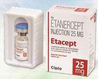 Generic Enbrel from India: Etacept manufactured by Cipla is generic version on Enbrel. We procure the Etacept only from our associate in India who are authorized distributor of Cipla. This ensures that each and every vial of Etacept we supply worldwide is Authentic Etacept.
Etacept which is generic Enbrel is injectable drug used to treat Rheumatoid Arthritis, Psoriatric Arthritis, Plaque Arthritis and Ankylosing Arthritis. It works by blocking tumor necrosis factor alpha (TNF alpha)
Generic Enbrel in USA: The Etacept which is generic Enbrel is delivered to USA from our associate in India within 4-5 days after order is placed