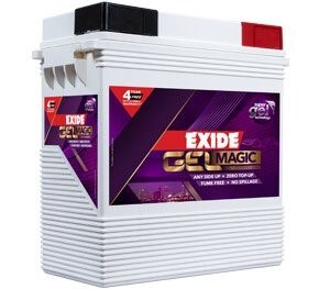Exide Gel Magic 1500 150AH Inverter Battery
Totally maintenance free, Gel battery
Newly Launched, Slim fit, Good Looking battery!
48 MONTHS FREE REPLACEMENT FROM EXIDE
Superior deep cycle life when compared to AGM
Most versatile: Starting. Deep Cycle, Stationary
Lowest cost-per-month (cost / months of life)
Lowest cost-per-cycle (cost / life cycles)
Superior shelf life when compared to Wet Cell.
With Old Battery - Rs. 14000.0