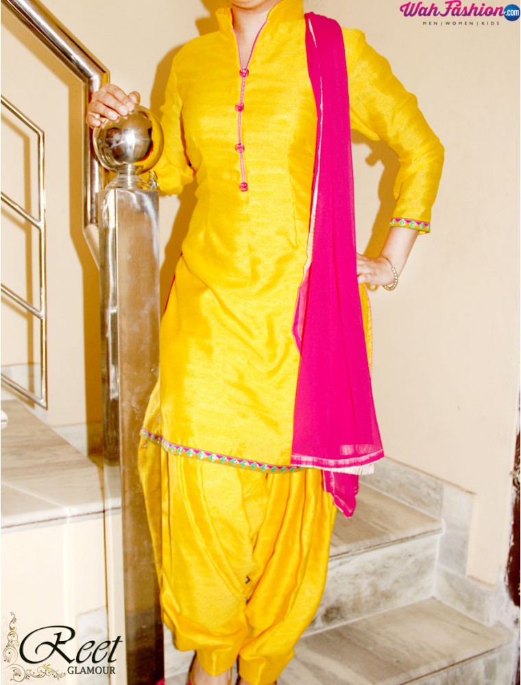 Punjabi Suits in different colours and designs.