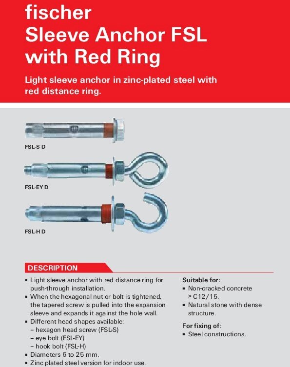 Fischer Sleev Anchor FSL with