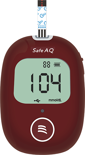 Product Details:
Application Clinical, hospital, lab, personal use
Brand ARMEDIQ SAFE AQ
Type Hospital Glucose Meter, Test Strips, blood glucose monitor
Categories Advanced
Operation Mode Semi-Automatic
Display Digital
ARMEDIQ Blood glucose monitor model Safe AQ is a smart glucose monitor that helps you measure blood glucose level quickly, accurately and comfortably at affordable price. It is CE and ISO certified and accurate as per WHO standard and meets the ISO15197 requirements.
Lancing device is designed such a way to feel comfort and makes testing virtually pain-less.
Features:
No coding required
Measuring in mg.dL
Strip Ejector
Large LCD
Specifications:
Enzyme Type: GDH-FAD
Sample Size: 0.6 µL
Reaction Time: 5 sec
Power Source: 2 x AAA