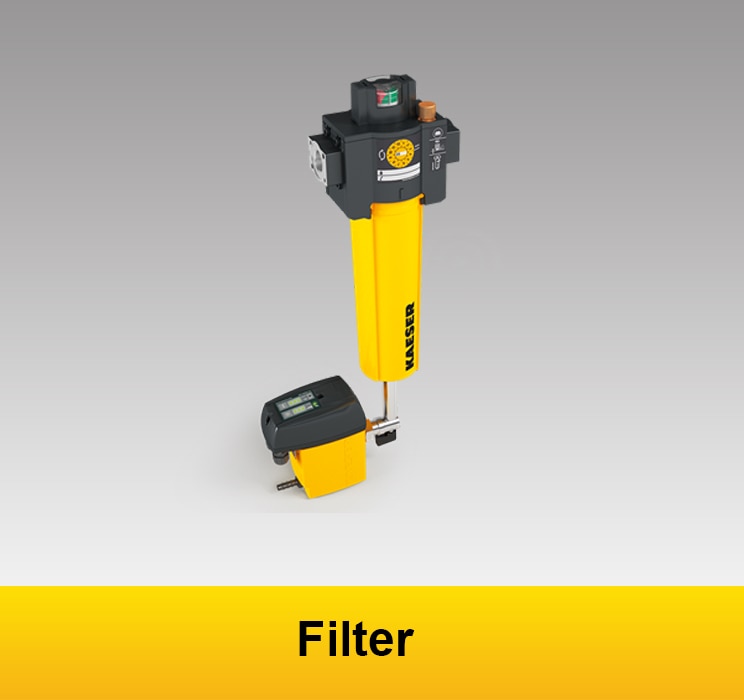 KAESER FILTER products are key components in delivering compressed air of all purity classes in accordance with ISO 8573-1 and they perform their duties with minimal pressure differential. Moreover, their service-friendly design not only ensures simple, error-free opening and closing of the filter housing, but also allows quick and clean element changes. KAESER FILTER products are available in four filter grades. Nine housing sizes provide efficient filtration for flow rates from 0.60 to 14.20 m³/min.
The KAESER FILTER range uses modern deeppleated filter media to remove particles and aerosols. A highly effective carbon fibre mat traps oil vapours. Together with innovative through-flow, it delivers exceptional filtration efficiency with minimal pressure loss. The impressive performance data of KAESER FILTER products have been determined in accordance with ISO 12500 and confirmed by the independent testing agency “Lloyd’s Register”.
1.Large flow cross-section
KAESER FILTER equipment uses filter elements with specially flow-optimised element heads. The filter inlet is offset towards the air inlet, which in turn increases the flow cross-section at the air discharge side and further contributes to outstanding filter efficiency with minimal pressure loss.
2.Minimised pressure losses
Generously-dimensioned connection flanges on KAESER FILTER products help keep pressure losses to an absolute minimum. Since KAESER FILTER products are available with air connection flanges of various sizes, there is no need for reducer sections when connecting to different air distribution networks.
3.Low flow resistance
The advanced polyester material of the filter drainage layer ensures rapid and efficient oil drainage (left). Moreover, to achieve optimum filtration and contam- inant retention with minimal pressure loss, KAESER particulate and coalescence filters feature high void volume filter media (right).
4.Consistent efficiency
Fitted as standard to KAESER particle and coalescence filters, the differential pressure gauge enables users to check filter efficiency at a glance. Furthermore, the contaminant and clean air side are reliably isolated from one another.
FOR MORE DETAIL https://goo.gl/bDdQGM
