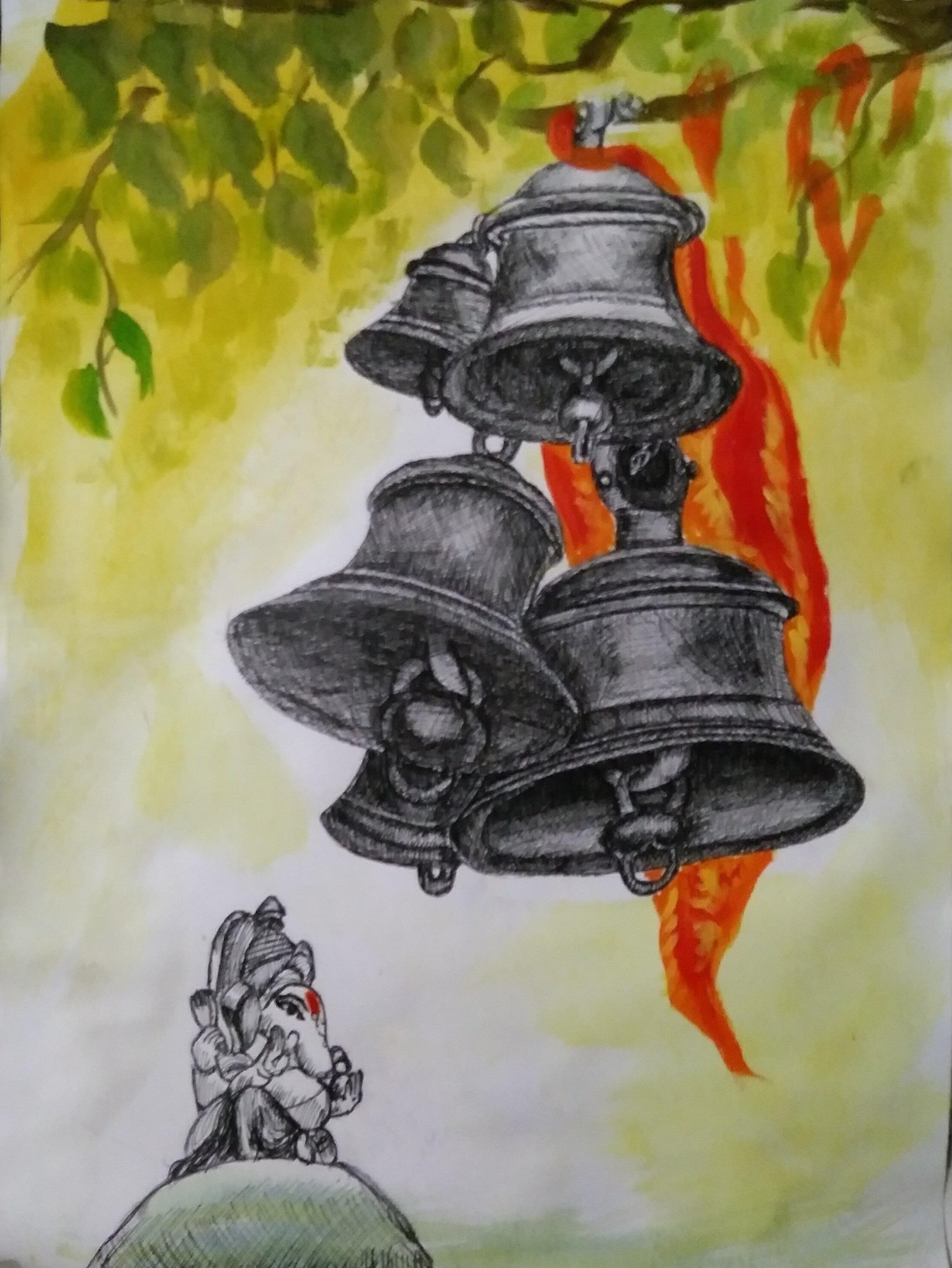 mix media on paper