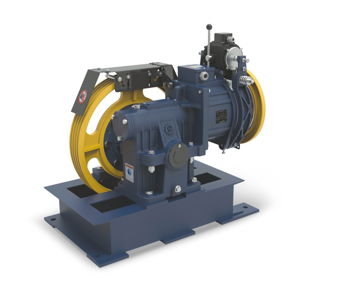Static Load (Kg) 3000
Gear Ratio 1/41
Power Range (Kw) (4 Pole) 4.5
Power Range (Kw) (6 Pole) 3.0, 3.7, 4.5
Brake Voltage (D.C) 48, 60, 110, 220
Sheave Diameter (mm) 460, 510, 530, 560, 610
Oil Capacity (Ltr) 3.0
Weight (Kg) 275 (Without Bed Plate)*
