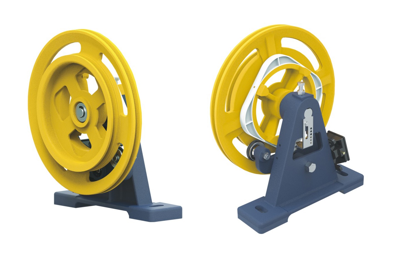 OSGTP300RUD Uni Directional
OSGTP300RBD Bi Directional
Nominal Speed 0.32 - 1.00 m/s
Tripping Speed 0.40 - 1.25 m/s
ϴ Rope 6 & 8 mm
Available with Limit switch & Test Groove