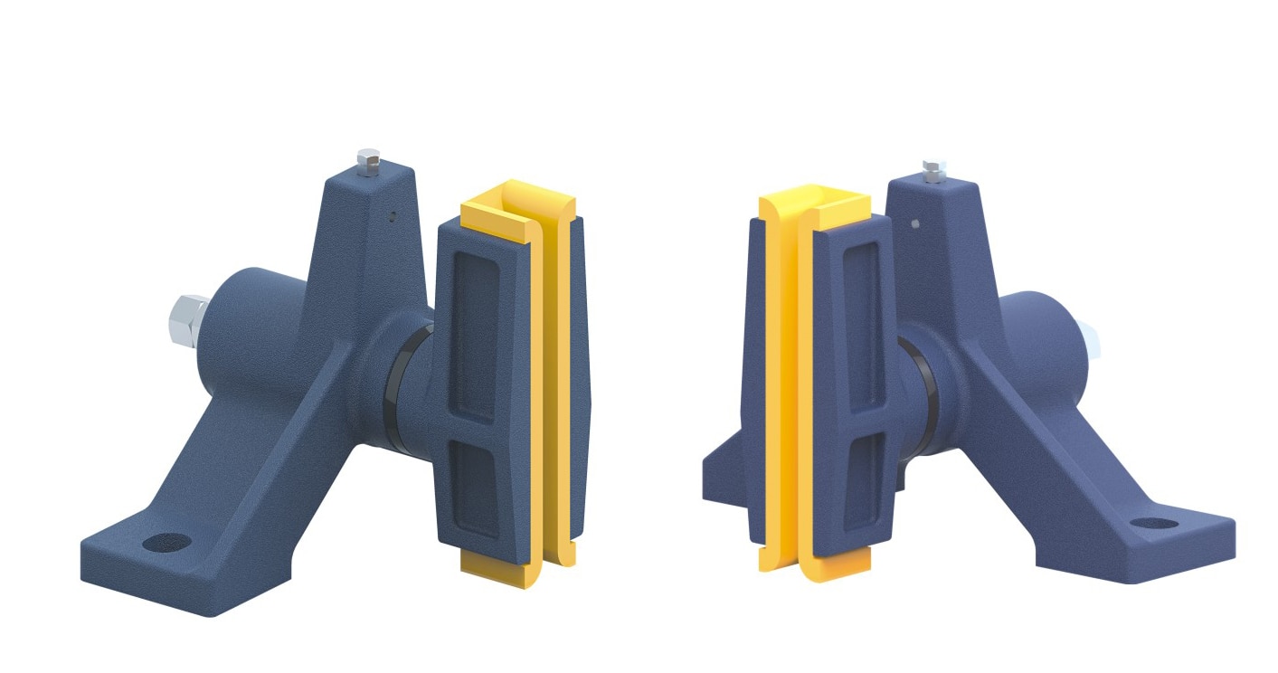 Load 1000 daN
Guid Rail 6 to 12 mm
Material Cast Iron
Adjustment Pre-load Nut and Fixing Slots
Maintenance Lubricate According to Lift Instructions