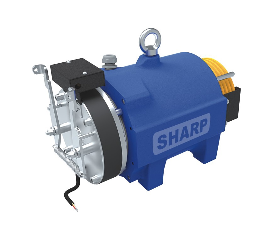 Duty Load (Kg) 270 to 408
Speed (m/sec) 0.32 to 0.50
Static Load (Kg) 1000
Sheave Diameter (mm) 160, 200
Power (Kw) 0.6 to 1.3
Roping 2:1
Weight of Machine (Kg) 113
