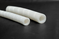 HiPoWrap is Platinum cured Silicone hose reinforced with SS 316L Helical wire and 2-3 layers of polyester fabric wrapping. HiPoWrap is having multiple layers of high quality polyester fabric to enhance burst Pressure rating. The product is suitable for high pressurized Steam transfer application in pharmaceutical and biotech