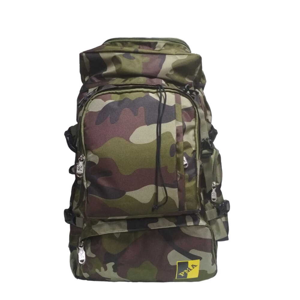 Caris Prasent Light Weight | Matty Net Padded back to prevent sweatiness and extra comfort for longer carrying | Drawstring Sack Closure for Main Compartment with 3 front pocket, 1 zip pocket 1 side another side bottle, 1 pocket top on Drawstring sack Closer pocket and shoe pocket from back site | Use of Highly Durable and Water Resistant fabric.
Size: 59X36X21.