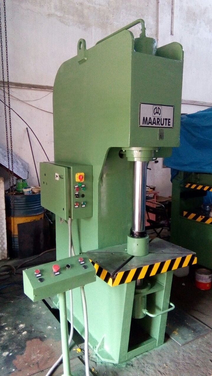 Capacity : 10 TON to 150 TON *
Stroke : up to 700 mm *
Daylight : Up to 1000 mm *
Table size : 600 X 700, *
Die-cushion or Ejector capacity : 5 TON to 50 TON *
Die Cushion or Ejector Table : 500 X 500 etc *
Die Cushion or Ejector Stroke : 50 mm to 250 mm etc *
Power : HP *
(* Subjected to Customer Requirement)
