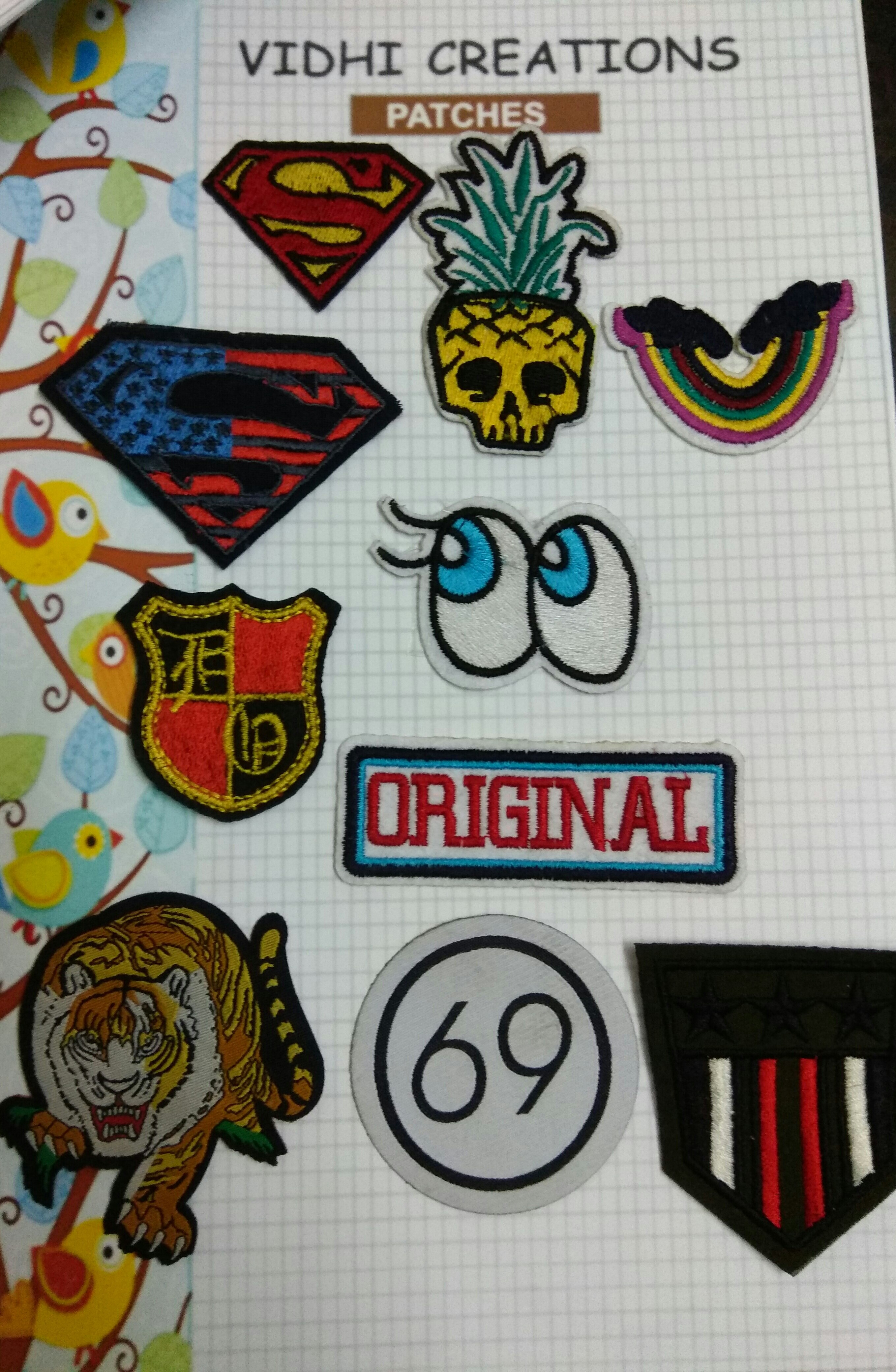 THESE PATCHES ARE SPECIALLY MADE FOR KID GARMENT MANUFACTURERS, THESE ARE AVAILABLE AS HOT PRESS ON PASTING AS WELL AS STITICHING TYPES