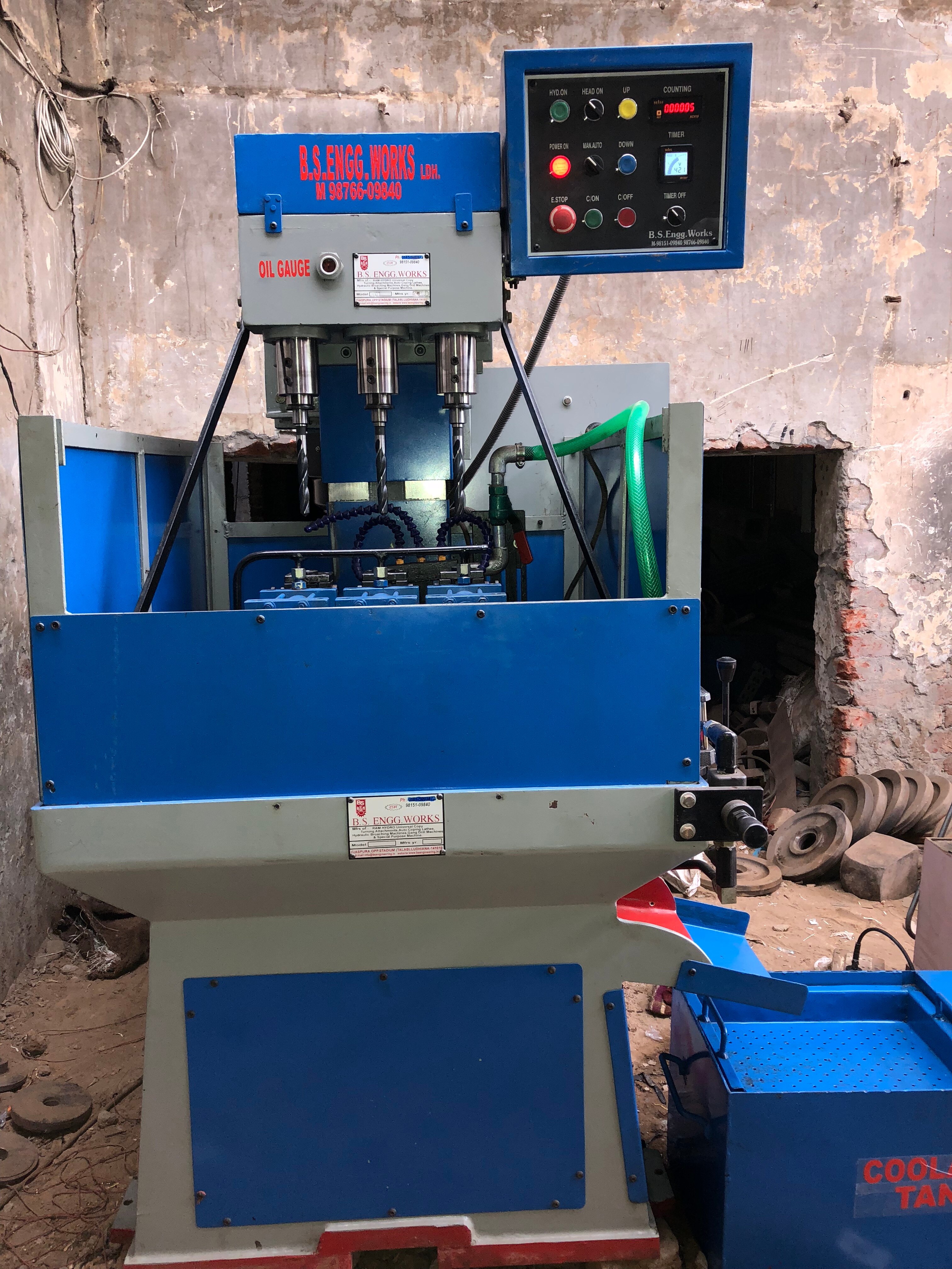 Vertical type Three spindle Drill Machines is specially design to boost the Production. we offer to our clients, a combination of Three drills in one machine to increase the Production and to cut the labor cost. These Machines are so rigid and durable. we provide these machines in very competitive Prices.