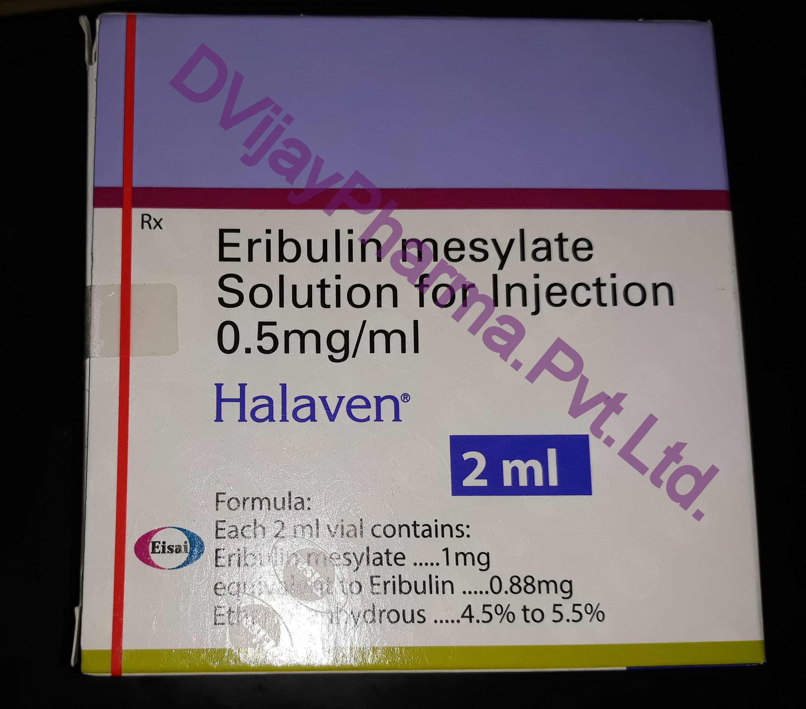 GENERIC NAME :- ERIBULIN MESYLATE,MFG.EISAI PHARMA.
PACKING:- 2ML