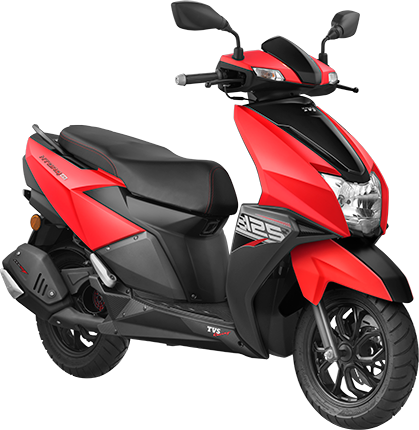 Ntorq 125 Specification
ENGINE
Type : 4 stroke, Single Cylinder, Air Cooled, OHC
Displacement : 124.79 cc (3V)
Maximum Power : 6.9kW@7500 rpm/9.4PS@7500 rpm
Maximum Torque : 10.5Nm @5500rpm
ELECTRICALS
Battery : 12v, 4Ah MF
Head Lamp : 35/35 W HS1
CHASSIS
Frame : High Rigidity Under Bone Rectangular Tube Type
Dimensions (lxbxh) : 1865x710x1160 mm
Wheelbase : 1285mm
Ground Clearance : 155mm
Kerb Weight : 116.1 Kg
Suspension
Front : Telescopic Suspension
Rear : Gas filled Hydraulic Type Coil Spring Shock Absorber
Tyre
Front : Tubeless 100x80x12
Rear : Tubeless 110x80x12
Brakes
Front : Disc: 220mm Disc
Rear : 130mm Dia Drum
Fuel Tank Capacity
Fuel Tank : 5.0 Ltr
Air Filter
Air Filter : Dry Paper + Foam filter