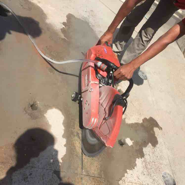slab , chajja & brick wall Cutting