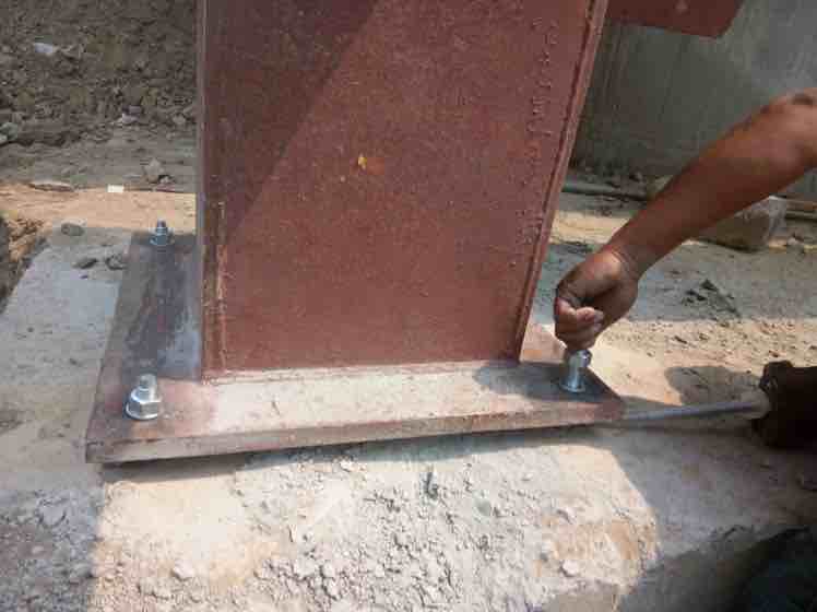 Heavy I section structure stand with brand Chemical .