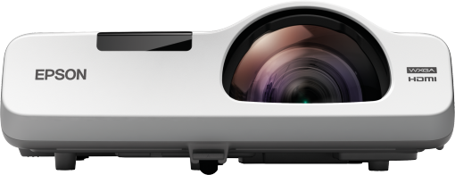 Widescreen WXGA resolution,
16,000:1 contrast ratio,
2800 lumens brightness,
Short throw lens,
16W built in speakers,
HDMI, VGA, RJ45 ports, Wireless optional,
10000 hours lamp life,
Multipurpose short throw projector at an unbelievable price available at Viewtech Hyderabad, the Authorized Epson Projector Distributors.