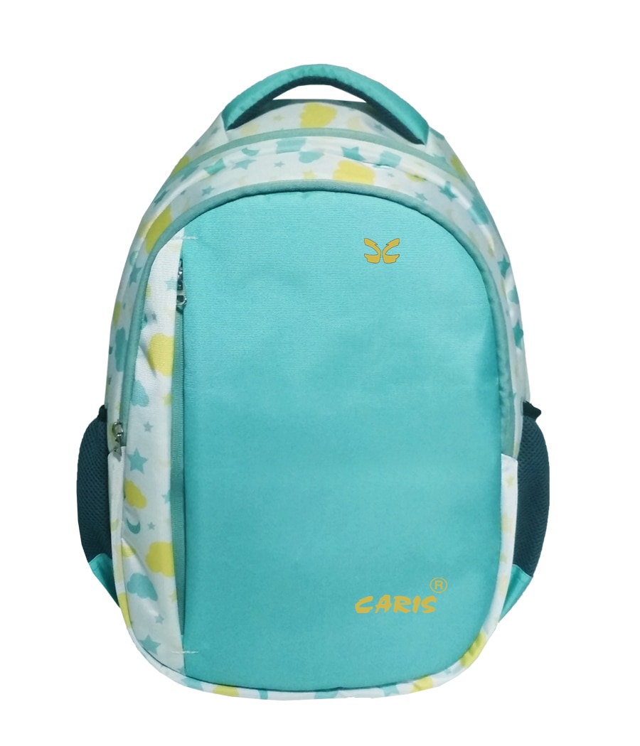 The Caris Printed backpack's adjustable, padded, shoulder straps make the backpack comfortable to wear even when loaded with all your gear. A zipper compartment on the side provides a quick-access space for mobile phones or other small items. On the opposite side is a meshed pocket to hold your water bottle.