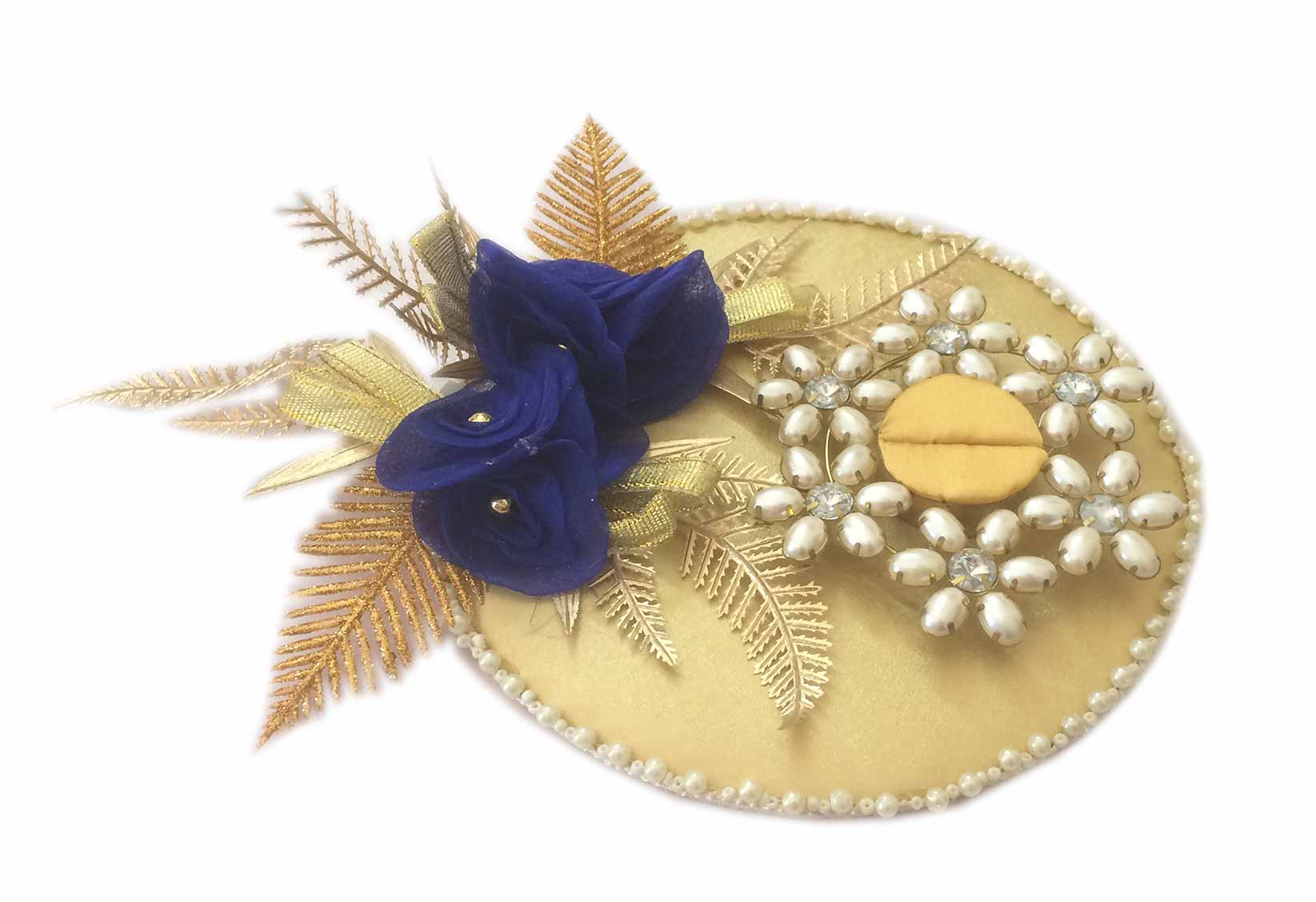 Platter size: 8″X8″X1″approx.
Material: Fabric, Wood & Metal
Color: Blue & Golden
Purpose: To Display Wedding/ Engagement Rings & Keepsake
Note: Image shown above is Indicative only, Color may differ from the picture shown (Features will remain same or More)