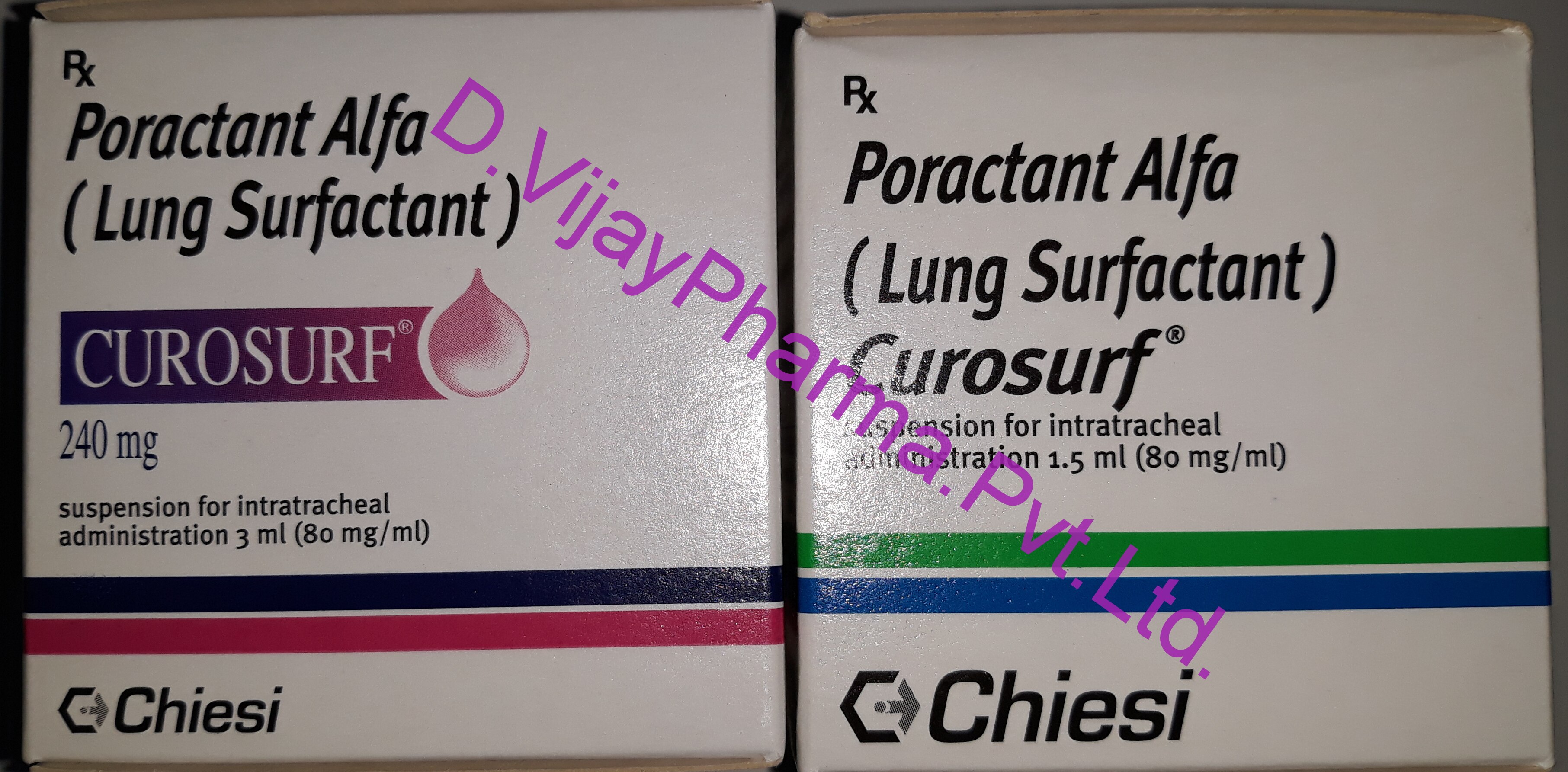 GENERIC NAME :- PORACTANT ALFA
MFG.PAVIOUR PHARMACEUTICALS.LTD.
PACKING :-1.5 ML & 3 ML
SIMLAR PRODUCT AVAILABLE :- CUROSURF 120 & 240 MG INJECTION.
ANTI CANCER INJECTION