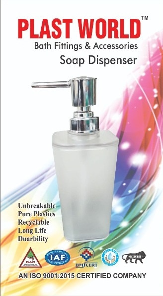 We at SHREE BALAJI INDUSTRIES are into manufacturing of all kinds of Bath Accessories and Fittings.
Liquid Soap Dispenser is in two Designs both Oval and Square and Unbreakable Quality.