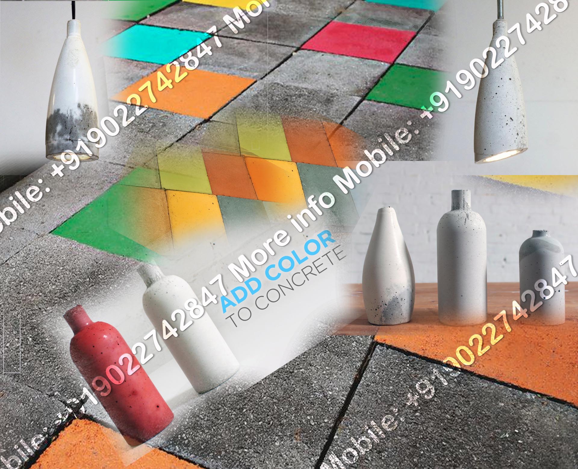 concrete color
KEY FEATURS
1, direct coloration of grey cement bases plaster
2, easy to use on site just add mix
3, no need to paint
4, delivers final finished colored surface
5, suitable for interior and exterior application
6, durable color-alkali and uv resistant
BENEFITS
1, coast saving in terms of material coast(saves coast of primer & paints)
2, saves labor cost of painting
3, saves time by eliminating primer & two coats of paint job
4, reduction of overall project cost
5, compatible with waterproofing and binding agents/compounds
6, same color is visible even after any chipping/peeling or blistering of putty
7, eco friendly-eliminates/reduces the use of paints