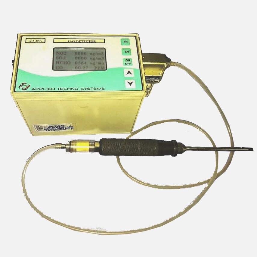 The Stack Monitoring System is used for measuring the total volumetric discharge of particulate matter and gaseous pollutants from the stacks. The kit is used for sampling the gaseous stream effluents that is essential to be measured and monitored for all industrial establishments. These effluents has to be controlled in compliance with Air Prevention and Control of Pollution Act of 1981.The kit is used for taking isokinetic samples of effluents that are emitted from various industrial processes including chemical and combustion process.The kit is designed to work and operate in horizontal as well as vertical position with its sampling probe and can be used in round or rectangular stacks and ducts with flow velocity ranging from 1 to 40 m/sec and temperatures up to 600C or higherFeatures•Easy to handle light-weight control unit is available in 4 boxes•Digital temperature reading monitor is provided to read the temperature of dry gas meter and stack gas•The kit features dry gas meter for total flow measurement•A thimble holder is provided for leak-proof collection of samples.•Six glass impingers are provided with the kit•Acrylic rotameters for flow measurements – 100LPM for SPM and 10LPM for Gaseous•Light weight monoblock vacuum pump•Inclined Manometer with 0.01 inch WG resolution with spill proof arrangement•S - type pitot tube of 1.5-meter length individually calibrated as per EPA regulations (I.I.T.Mumbai)•S.S. Thermocouple of 1.5-meter length