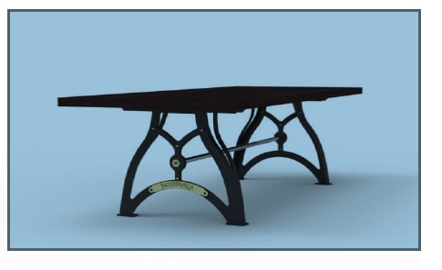 iron wooden dining table with natural finish ,