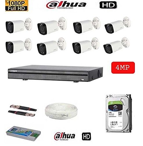 DAHUA XVR5108HS-S2 8CH HD DVR 1Pcs, Dahua HAC-HFW1400R-VF-IRE6 Bullet camera 8Pcs. 2 TB Seagate/WD Purple Surveillance Hard Drive 1Pcs, CCTV Copper Cable 1 Bundle, Bnc 16 Pcs, Dc 8 Pcs, 8CH Power Supply 1Pcs ., 1/3″ 4Megapixel CM 4MP (2560×1440) 25/30fps@4mpx OSD Menu, control over coaxial cabl DWDR, Day/Night(ICR), AWB, AGC, BLC, 2DNR 2,8mm fixed lens Max. IR LEDs length 20m, Smart IR IP66, DC12V Max 30fps@4MP HD and SD output switchable 2.7-13.5mm vari-focal lens Max. IR length 60m, Smart IR IP67, DC12V Embedded Processor, Embedded LINUX OS, H.264+/H.264 Dual-Stream Video Compression Support HDCVI/CVBS Video Inputs, HDMI Output up to 4K(3840x2160) Resolution Max 8+4=12 Channels IP Camera Inputs, Each Channel up to 8MP, Max 48Mbps Incoming Bandwidth Smart Search and Intelligent Video System
( SOLD & FULLFILLMENT BY FEEDLINE COMMUNICATIONS )