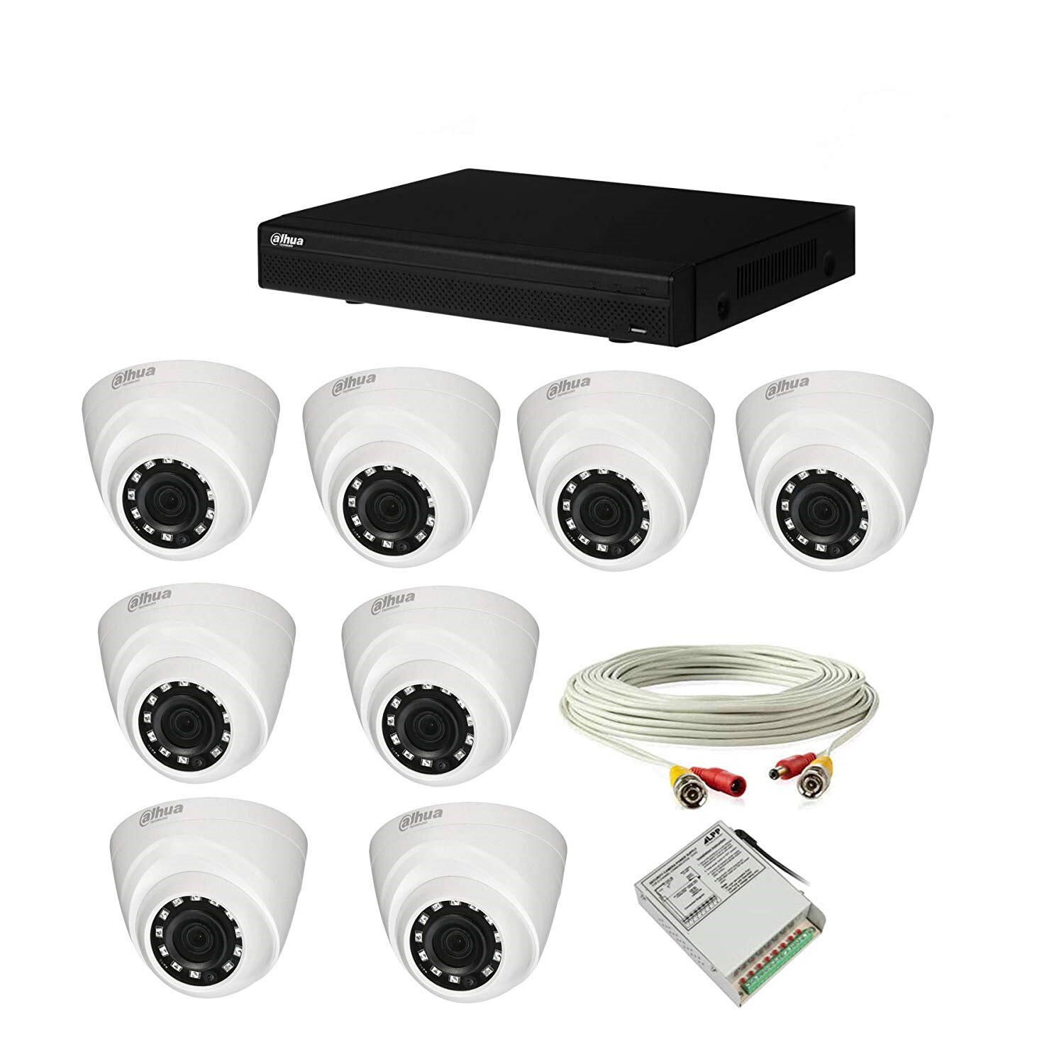 • Ready to Install Dahua 8 Full HD 1MP CCTV Cameras with Night Vision with Full HD 4Ch. DVR Standalone with All Accessories Including items:
• 8Ch. SMPS Power Supply + 80Mtr. Wire 3+1 Coxail Full Copper + All Required Connectors BNC + DC
• Camera has Image Sensor- 1/3